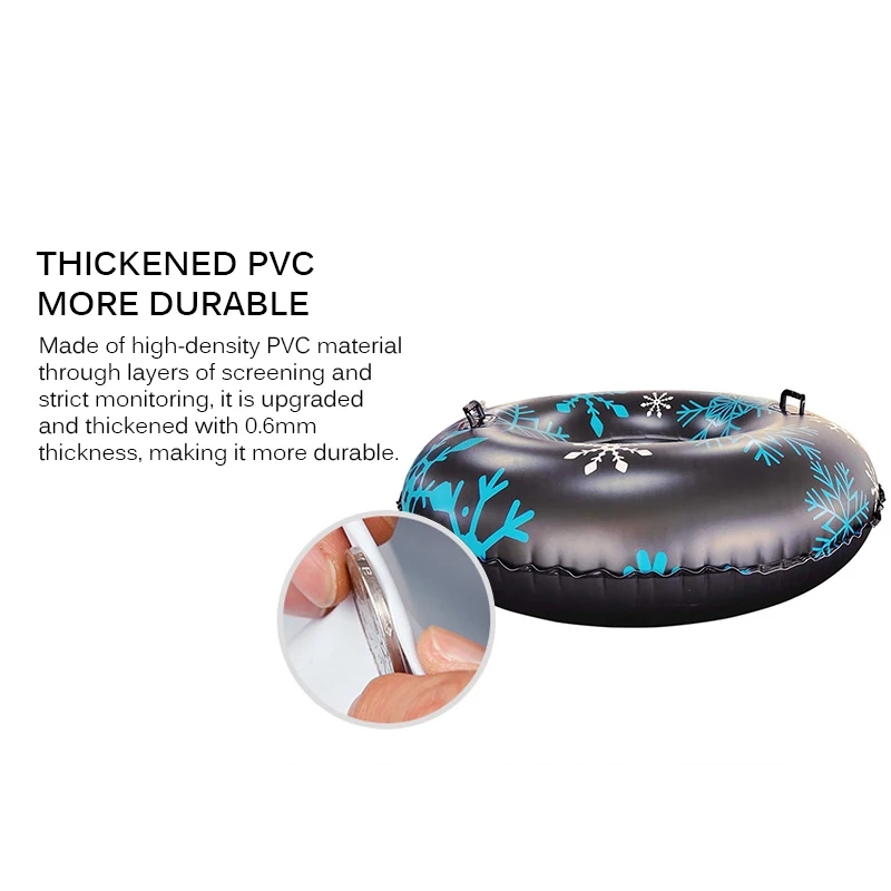 

Winter Inflatable Skiing Board PVC Outdoor Ski Circle Snow Tube Skiing Thickened Floated Sled Snow Toy Winter Ski Circle