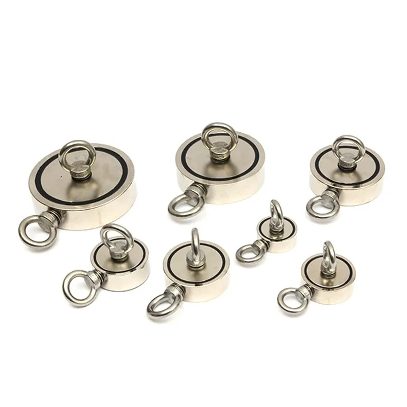 Двухсторонние сильные неодимовые рыболовные магниты с Eyebolt супер сильный