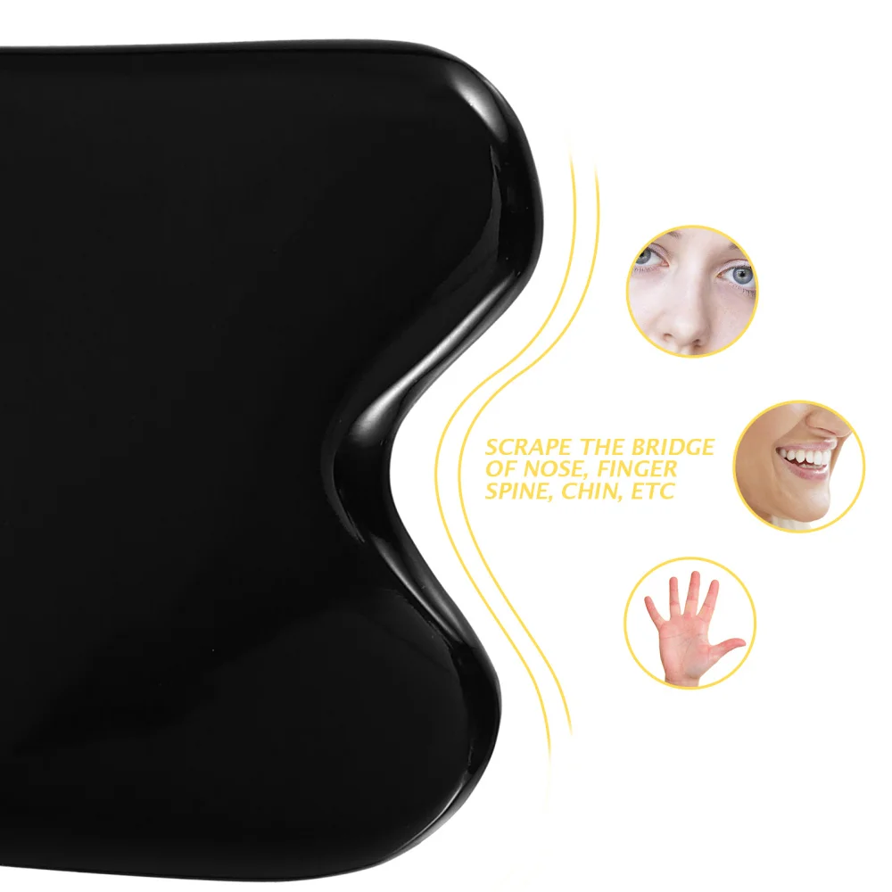 

1 Set 2Pcs Scraping Plates Square S-Shape Scraping Plate (Black)