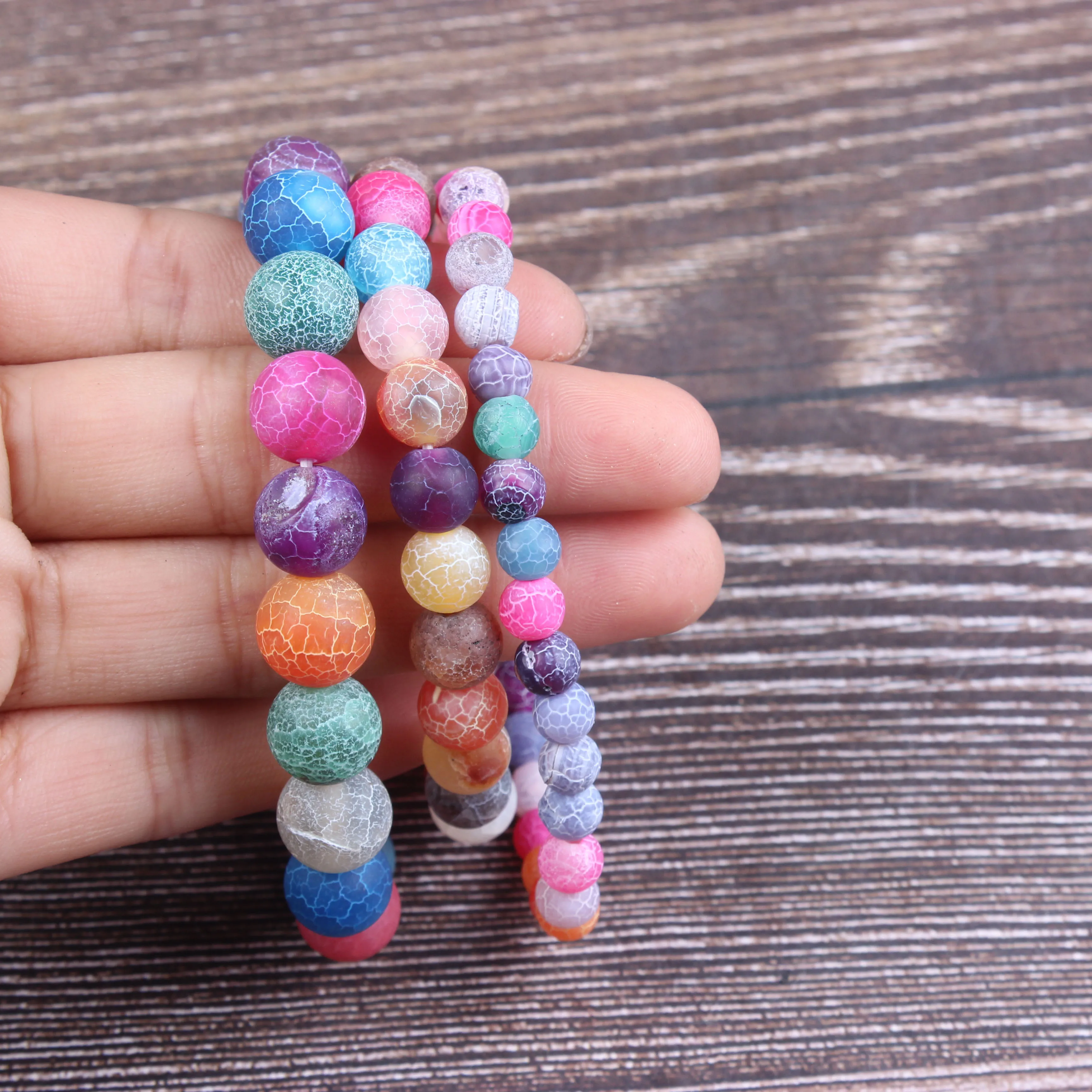 

Fashion jewelry 6 / 8 / 10mm miscellaneous stone bracelet natural jewelry beads are suitable for men's and women's accessories