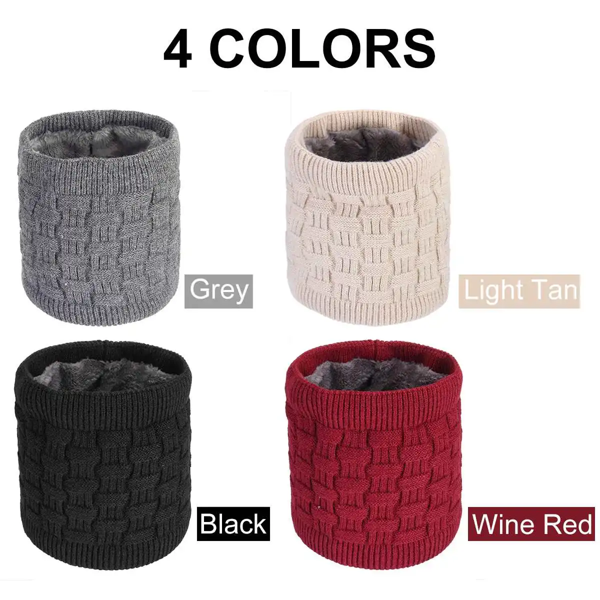 

55C Constant USB Electric Heated Neck Scarf Artificial Wool Neck Warmer Collar Washable Winter Autumn Neck Warmer Unisex