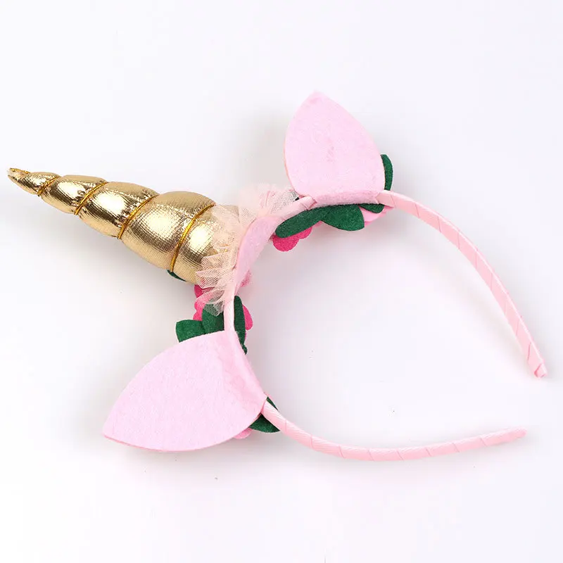 Повязка на голову в виде цветка единорога винтажная Праздничная Вуалетка