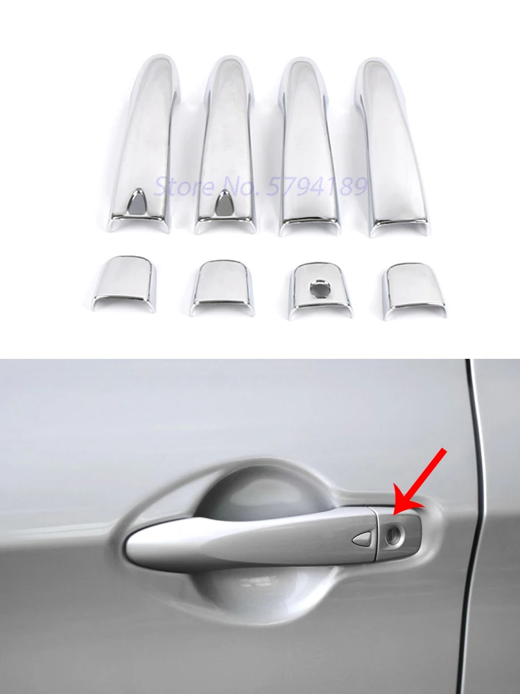 

For Nissan Qashqai J11 2014-2020 Chrome Door Handle Cover Bowl Cup Cap Trim Car Accessories