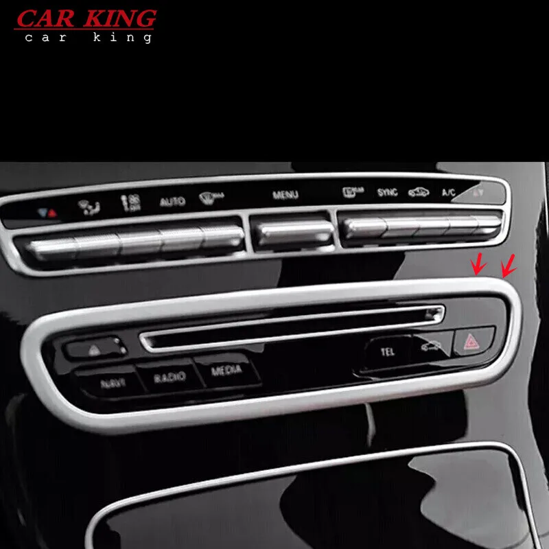 

For Mercedes Benz GLC Class X253 Air Conditioning CD Panel Button Decorative Cover Trim Auto Interior Car Styling Accessories