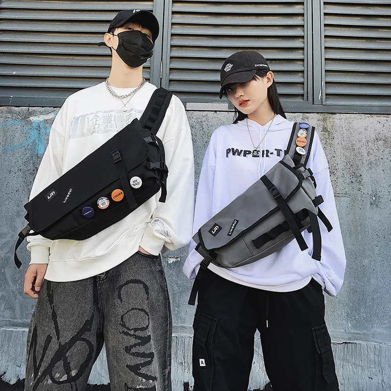 

Новая японская серия популярных логотипов нейлоновая сумка через плечо для женщин с большой емкостью Функциональная сумка-карго для мужчи...