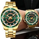 CURREN часы для мужчин золотые наручные часы из нержавеющей стали с датой повседневные Бизнес кварцевые мужские часы