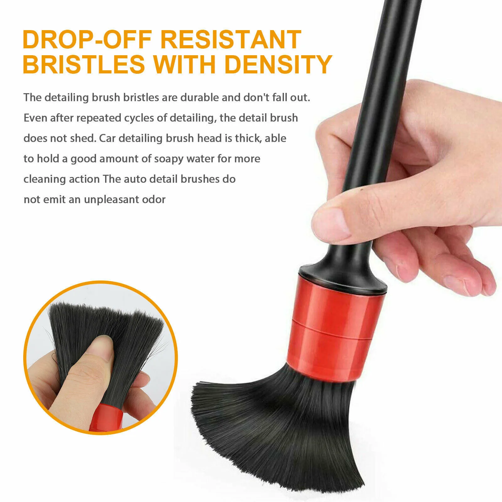 

PP Car Cleaning Brushes 20/22.5/23/23/23cm 9pcs Auto Detailing No Harm