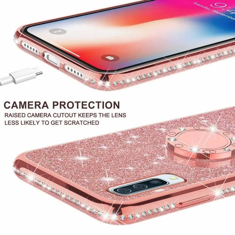 Soft Glitter Silicone Case for Samsung S10 Lite A21 A51 A70E A91 A41 TPU Diamond Cover Galaxy Note 10 A71 A01 A11 Coque | Мобильные