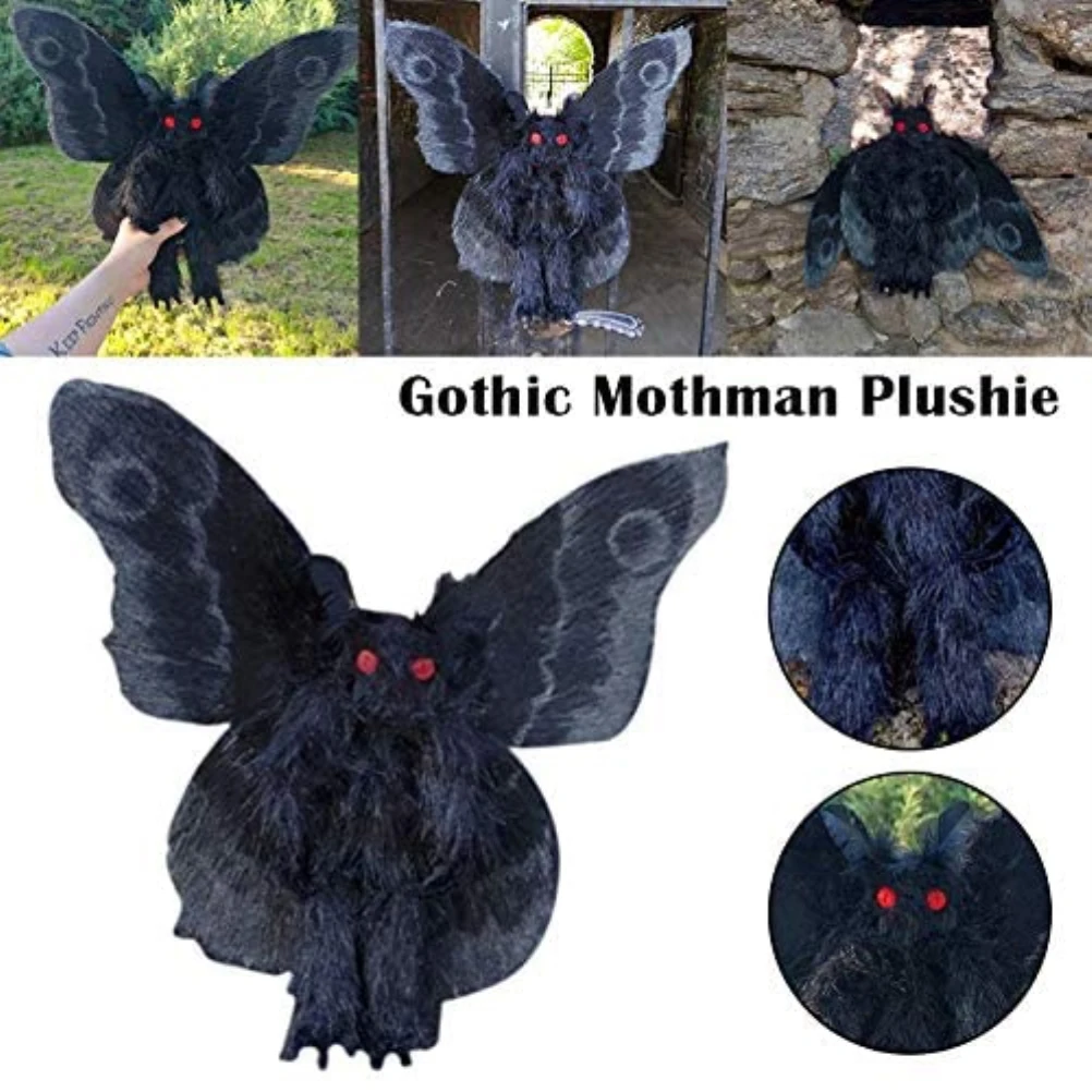 

Gothic Moth Plush Doll Cute Bright Red Eye Plush Stuffed Animal Toy Home Garden Decoration Children Birthday Gift Moth Plush Toy