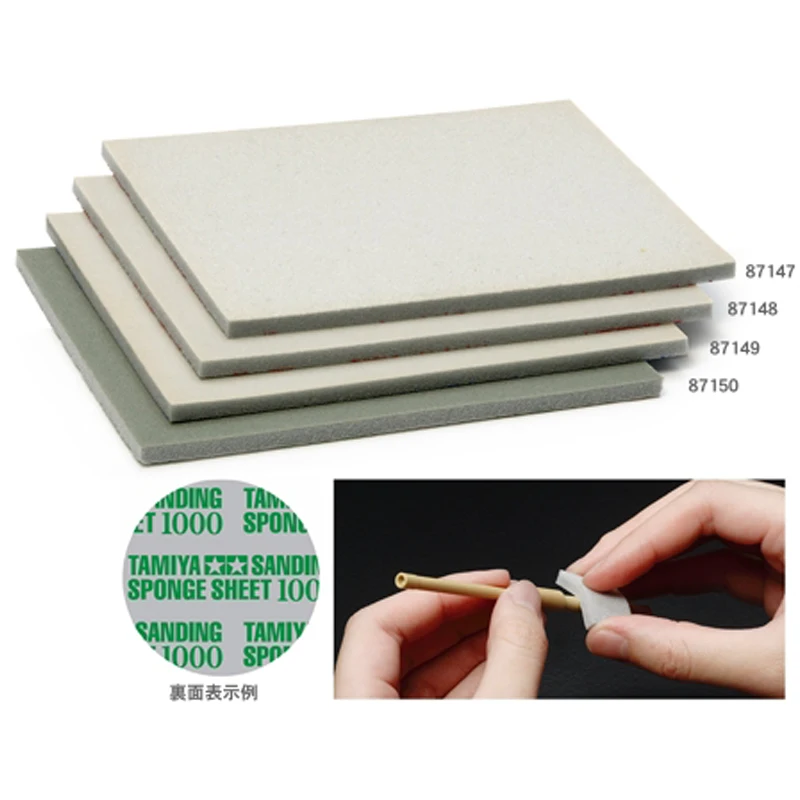 4 шт./компл. Tamiya 87147 87148 87149 87150 шлифовальный спонж #400 #600 #1000 #1500 (114x140 мм)|sanding sponge|sanding
