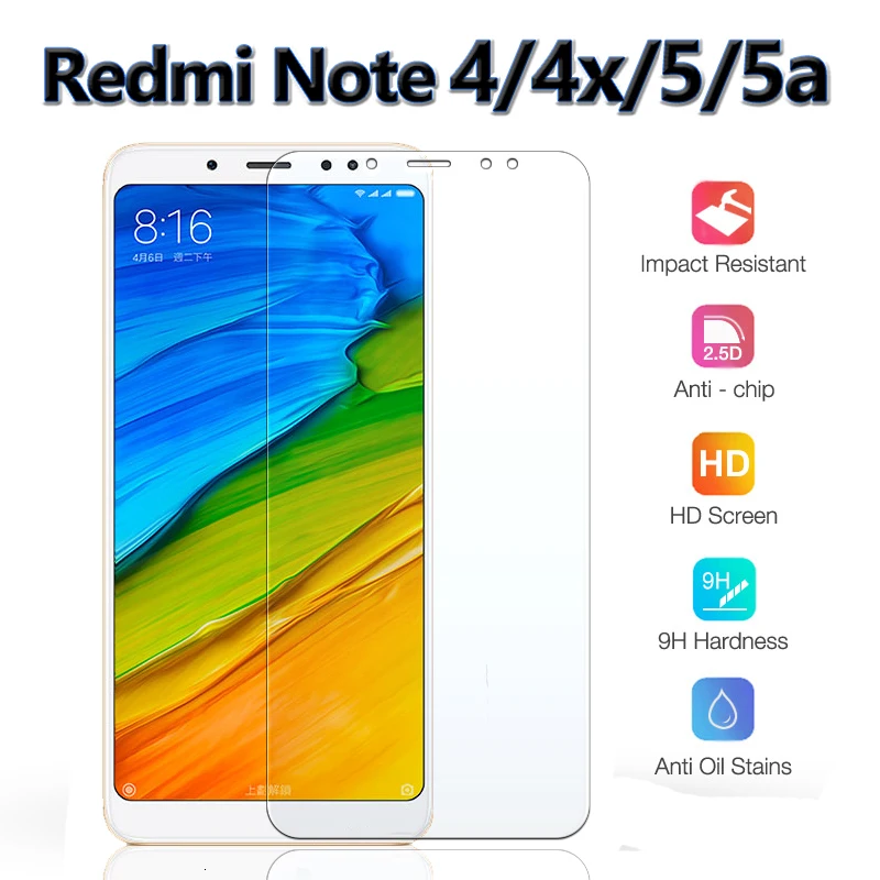 Защитное стекло для xiaomi redmi note5 закаленное note4 4x 5pro a5 x4 4 5a note 8 7 5 6 3 2|Защитные стёкла