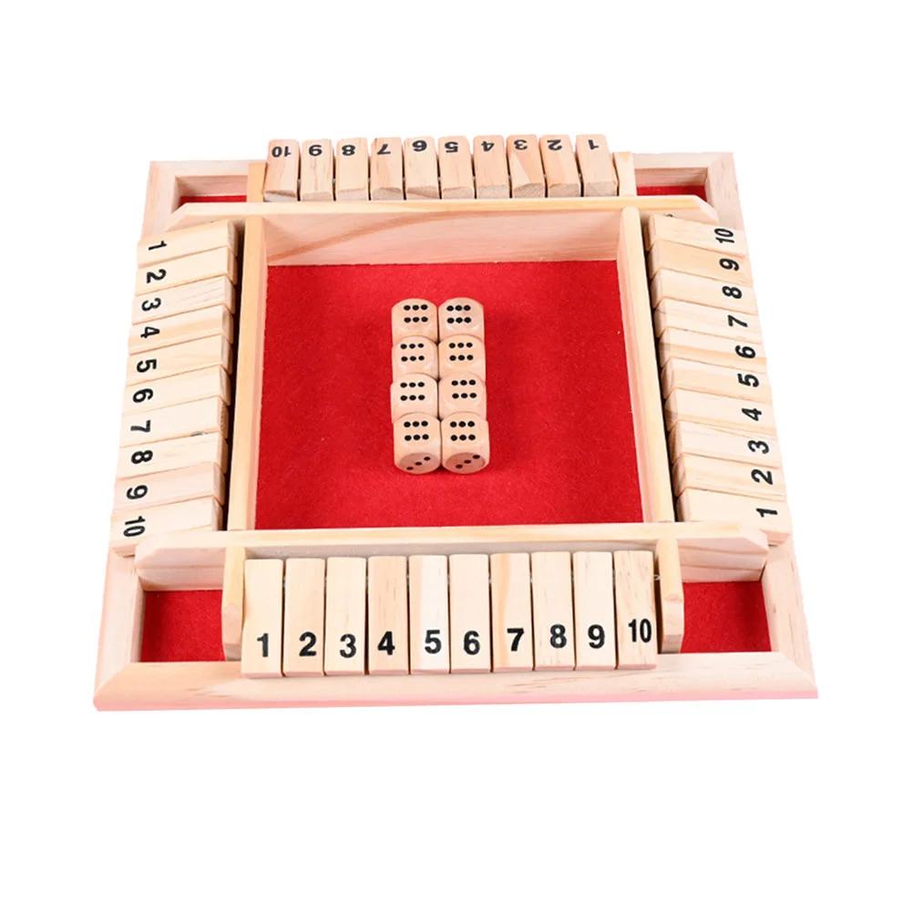 

1 Set Four-person Board Game Four-sided Flop Games Digital Board Game