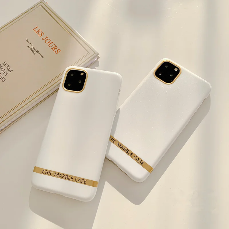 Блестящий чехол для телефона iphone 11 7 8 plus 6 s 11Pro xs max xr x жемчужно-белый шикарный