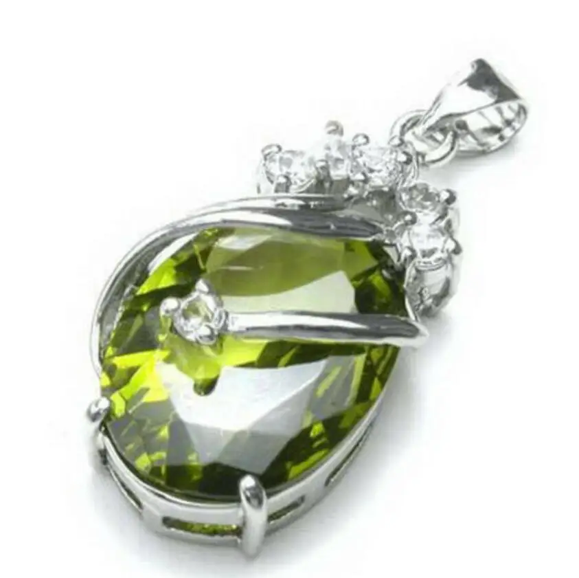 Оливково-зеленая с квадратными кристаллами циркония для женщин и девочек