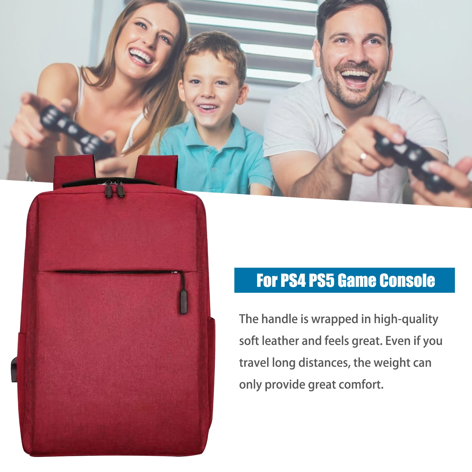 

Oxford cloth Storage Bag Travel Carrying Bag Protective Case for PS4 PS5 Game Console #W0
