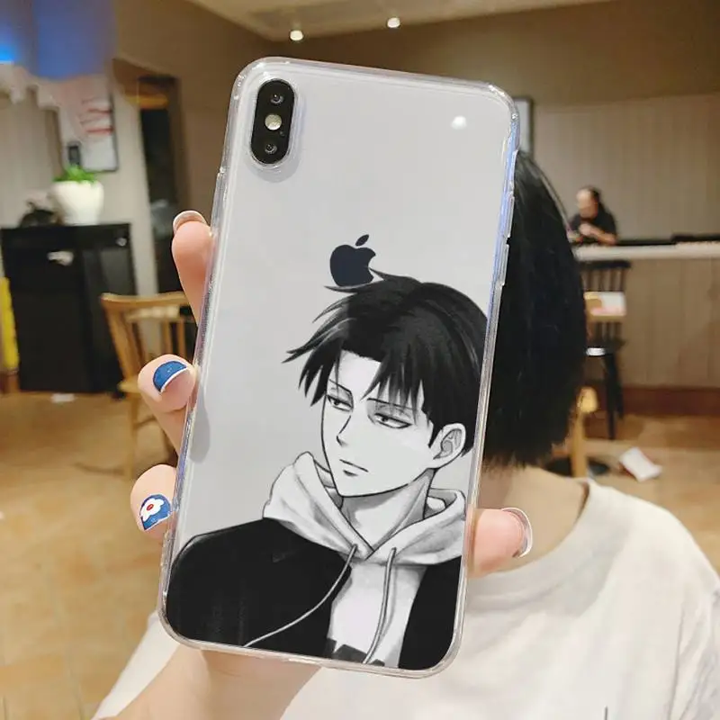 

Attack on Titan Japan anime Phone Case Transparent for iPhone 6 7 8 11 12 s mini pro X XS XR MAX Plus