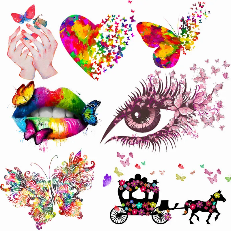 Термоклейкие виниловые нашивки Prajna термоклейкие с бабочкой сексуальные для