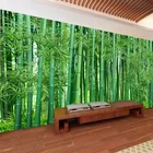 3D обои на заказ, зеленый бамбуковый лес, пейзаж, фото, настенные фрески для гостиной, спальни, фон для украшения стен, 3D обои