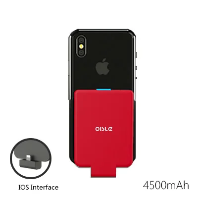 8 pin Lighting Red Внешний 4500 мАч Мини Тонкий внешний аккумулятор портативный легкий резервный чехол Зарядное устройство для iPhone 6S 7 8 11 Plus X XS XR - Цвет: 8 pin Lighting Red