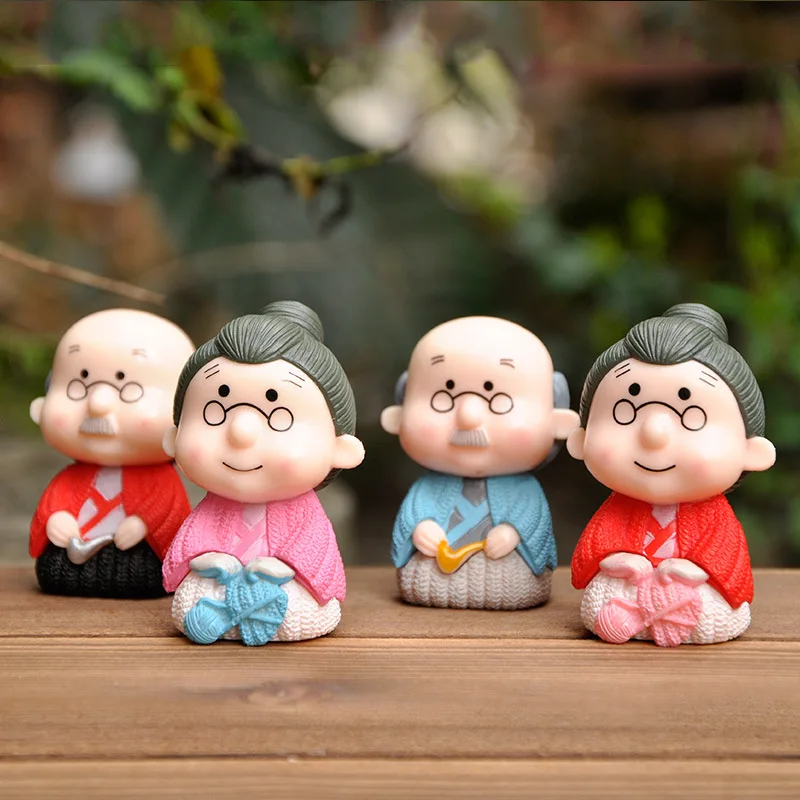 2 шт./компл. теплые миниатюрные куклы для дедушек и бабушек топпер торта на день