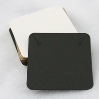 50pcs 5x5cm earrings necklace cards packaging display card holder cardboard blank kraft paper tags for diy jewelry making