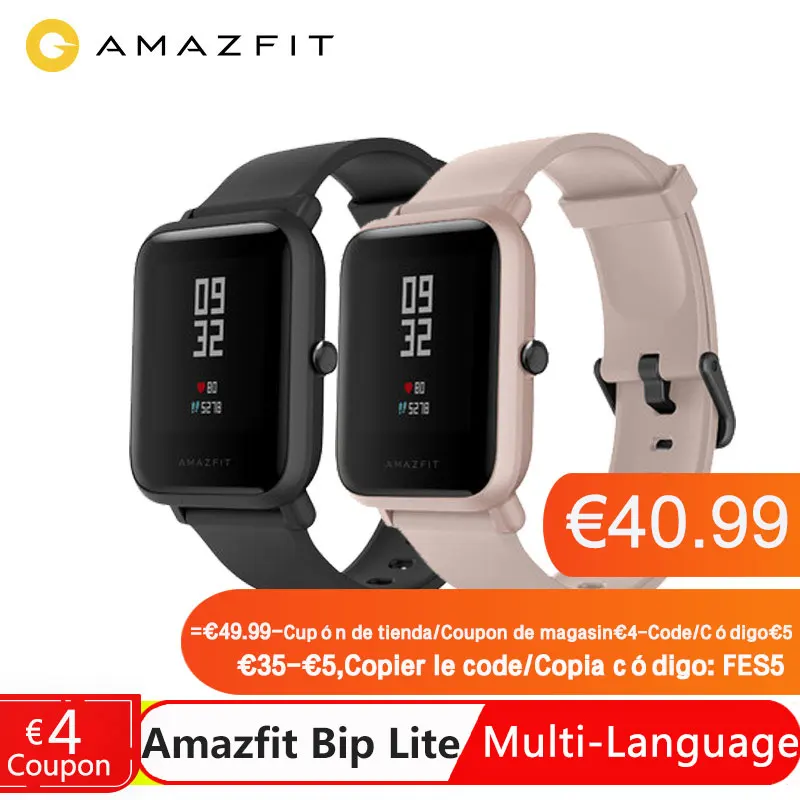 Глобальная версия Amazfit Bip Lite Смарт часы 45 дней Срок службы батареи 3 АТМ