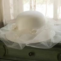 new flower fascinators races hats for women elegant banquet fascinator hat girls ladies formal wedding dress fedora hats