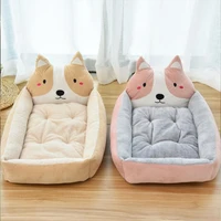 cute cartoon dog sofa bed pp cotton kennels cat house mat winter warm detachable couch for small medium big dogs pet supplies