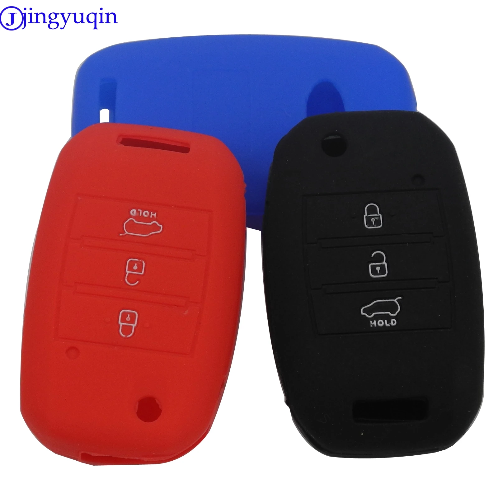 Новый чехол для автомобильного ключа с 3 кнопками Силиконовый складной Kia Sorento Carens
