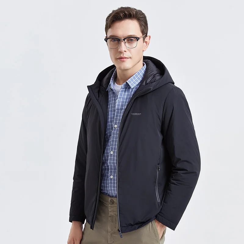 

[Приблизительно] Мужская 2021 пуховая куртка, ультралегкое пуховое пальто, свободная верхняя одежда большого размера для ранней зимы или весн...