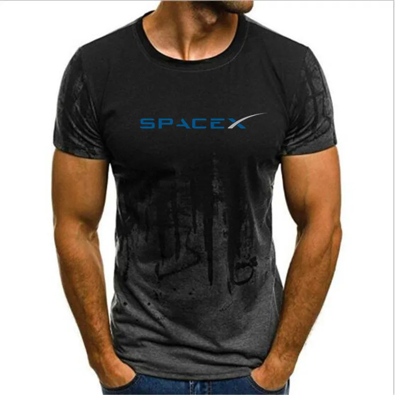 Бесплатная доставка футболка с логотипом SPACEX SPACE X ELON musc FAN SCIENCE [S 4XL] новые футболки