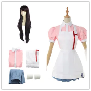 Ботинки для косплея данганронпа Уганда 2 Mikan Tsumiki розовые ботинки для косплея платье Косплэй Костюм Аниме Danganronpa Mikan Tsumiki Косплэй рубашка + юбка