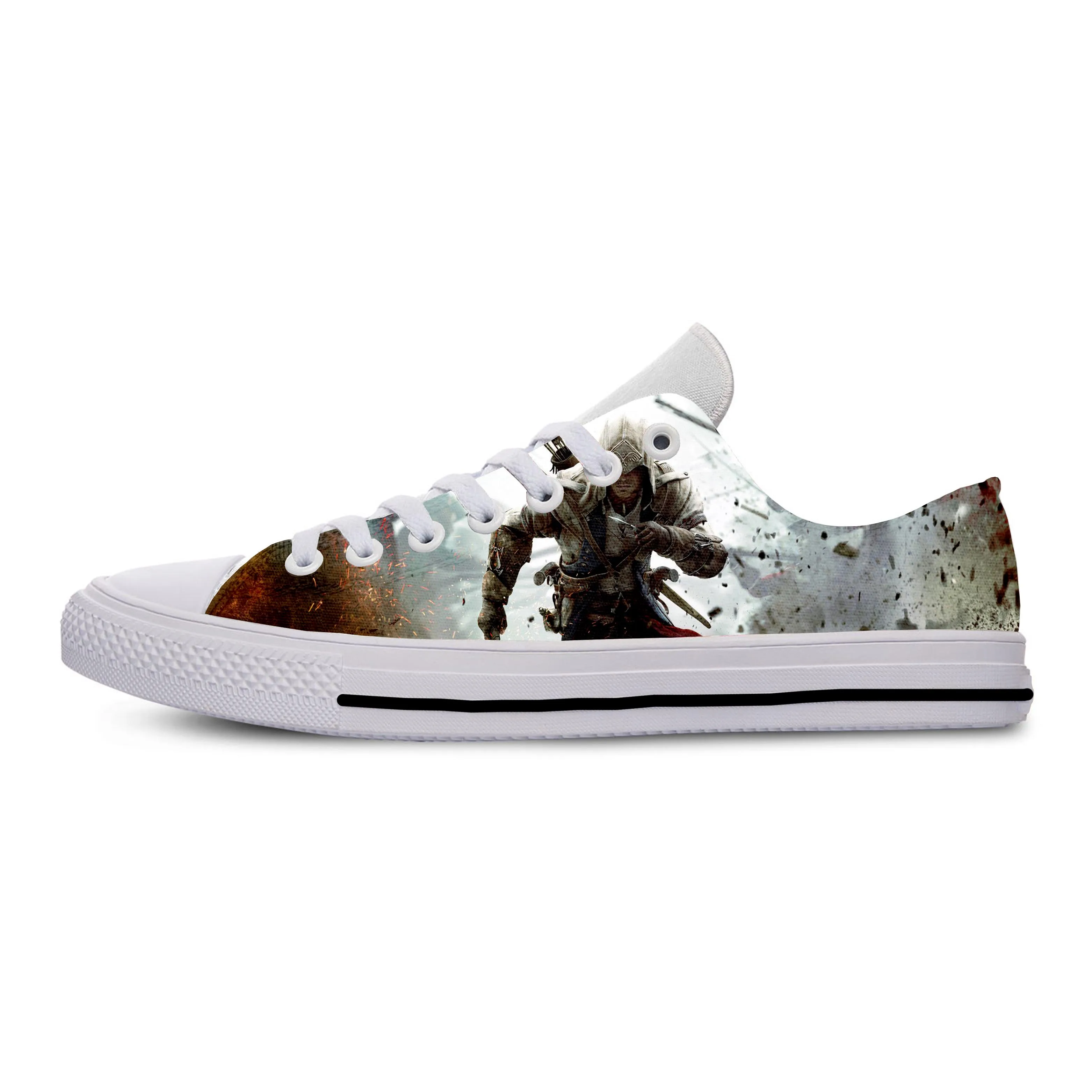 Assassins Creed 2019 hot fashion 3D Sneakers for men/women high quality Harajuku printing casual shoes | Обувь