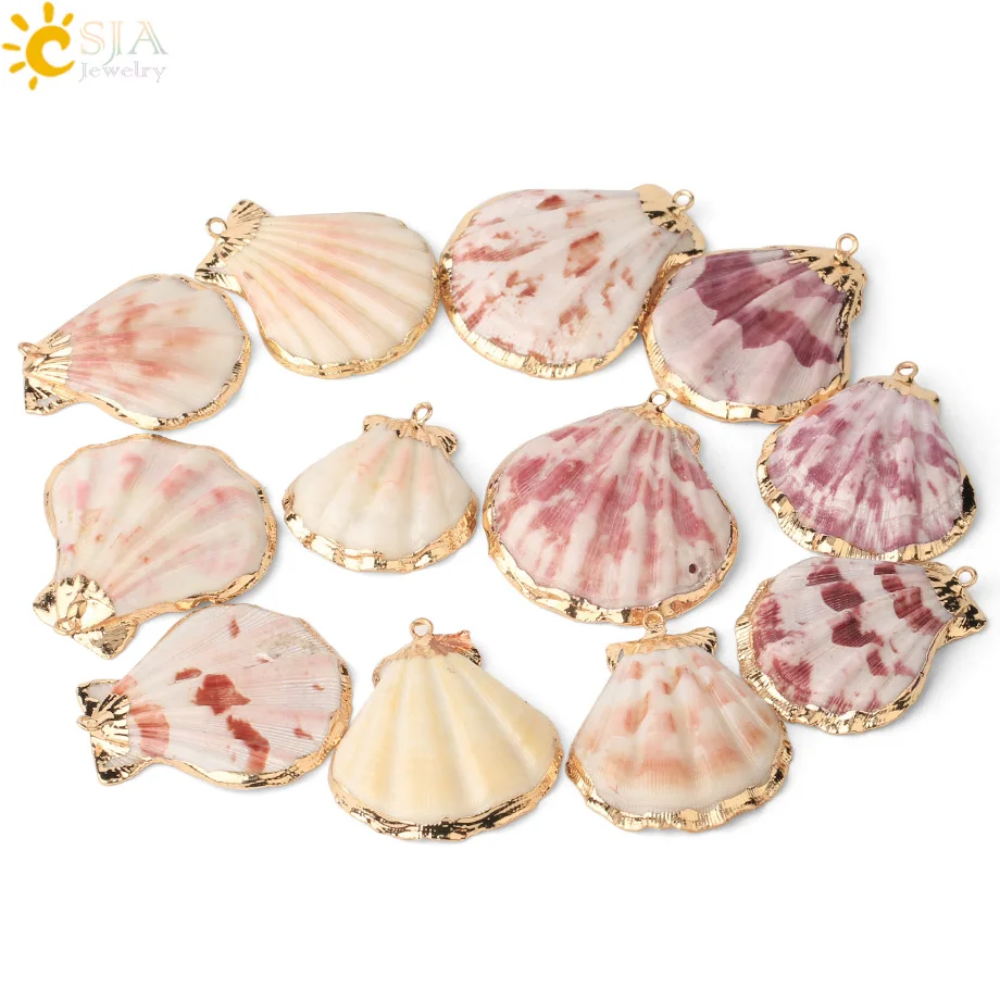 CSJA фестонная форма Натуральная Розовая красочная раковина для женщин Сделай Сам