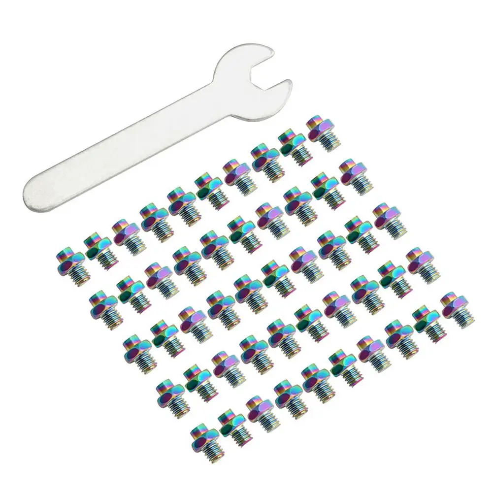 

50PCS MTB Bike Color Non-slip Disc Screw Bicycle Disk Brake Rotor Stainless Steel Non-Slip Bolts Screws Mountain Bike Accessorie
