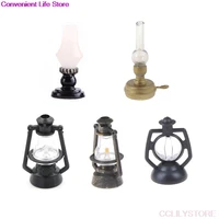 5 styles mini oil lamp for 112 doll house miniature ornaments micor model kids toy diy dollhouse accessories