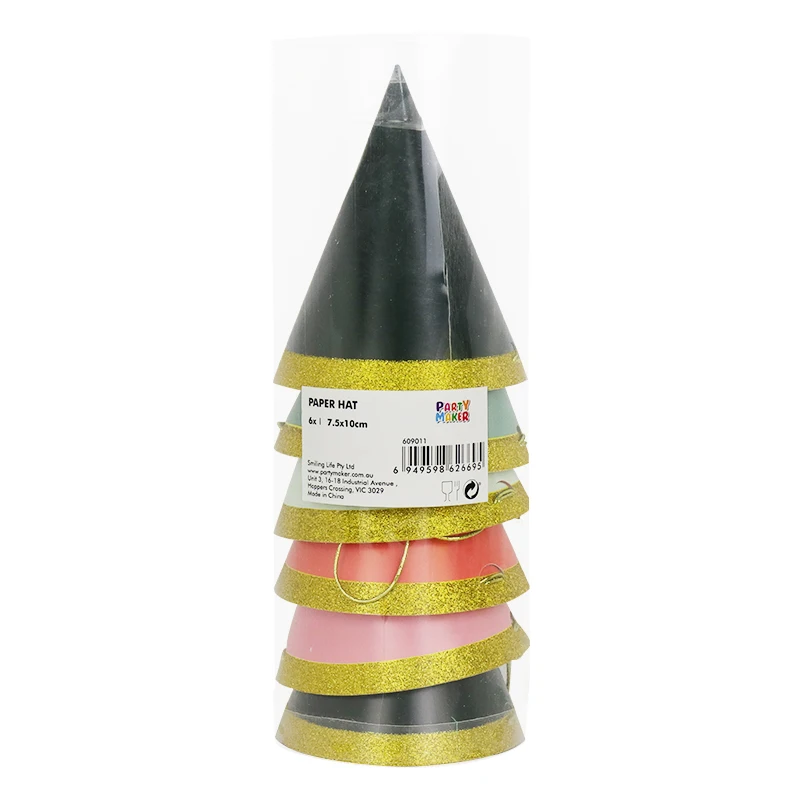 6 шт. мини-шляпа для празднования золочения милые цветные шляпы дня рождения