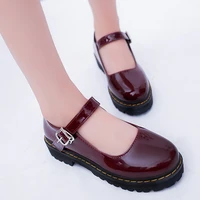 lolita shoes lovelive lady maid uniform buckle round head thick high heel muffin thick sole single shoe cosplay size35 39