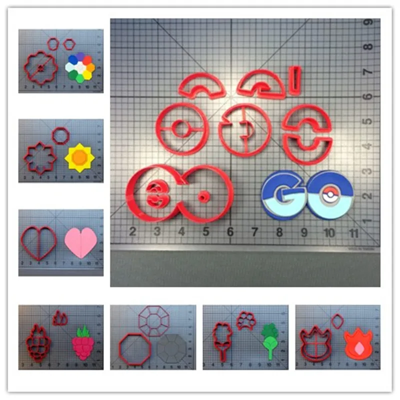 Мультфильм ТВ Покемон персонаж печенья резак на заказ 3D печатных помадки резаки