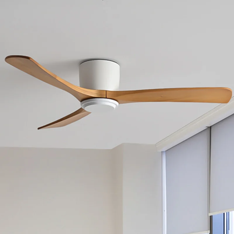 Новинка 2021 скандинавский деревянный потолочный вентилятор для гостиной