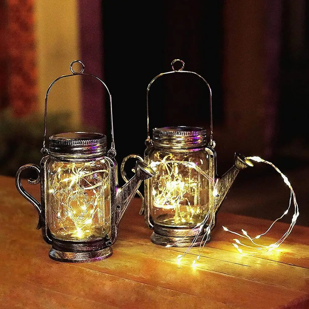 

Glass Jar Solar Light Patio Decor Hanging Solar Lantern Solar Mason Jar Lights Tree Hanging Solar Light Garden Lantern Decor