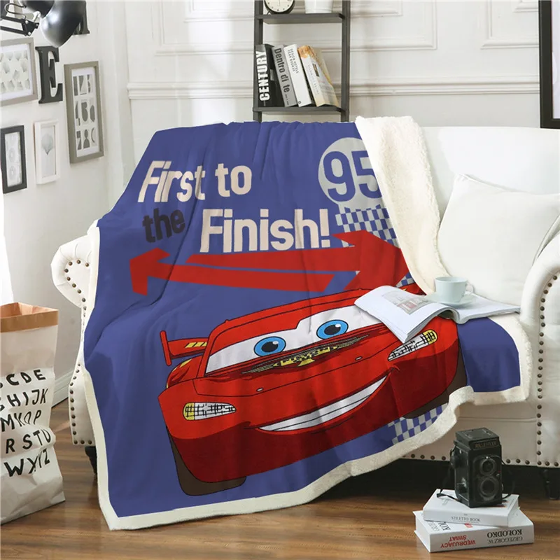 

Disney Blanket Cartoon Lightning McQueen 95 Cars Sherpa Fleece Throw Blankets Plush Bed Sofa Cover For Child Kid Boys Girl Gifts