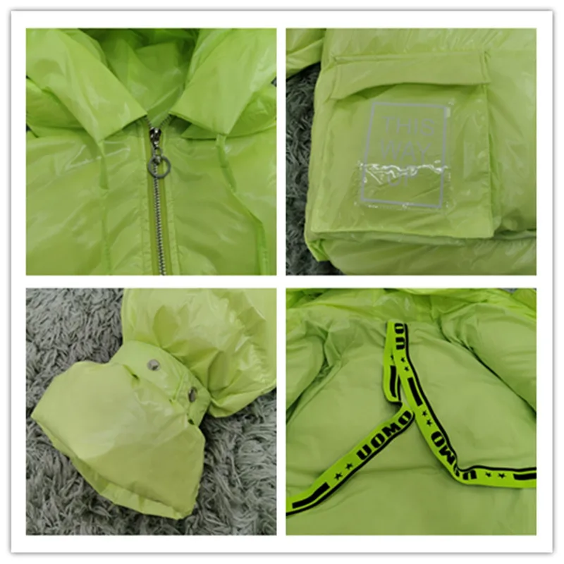 

New Fashion Down Coat Thick Winter Glossy Women Hooded Parka Quality White Duck Down Jacket Female Loose Outerwear Warm D25 Y458