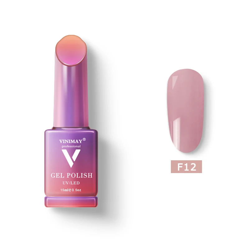 F12 VINIMAY Skin Pink France Gel Nail Polish vernis semi permanant UV Gelpolish Nail Art Design Manicure Nails Gel Polish Lacque - Цвет: F12