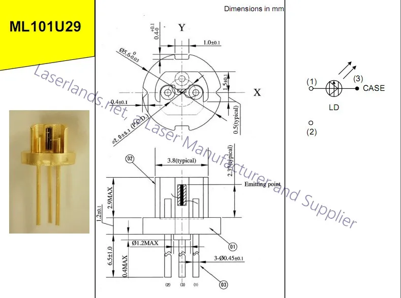 2 шт. ML101U29 25 650nm 660nm 250 мВт/350 мВт пуш ап CW Красный лазерный диод LD|ld diode|350mw laserlaser 350mw |