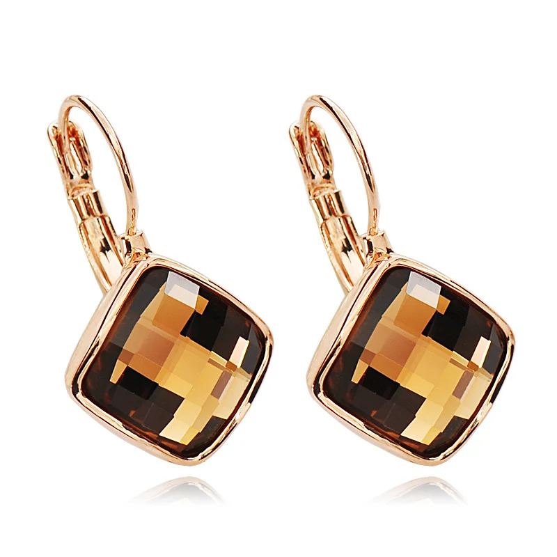 Женские модные серьги-капли с бриллиантами для простого увеличенного