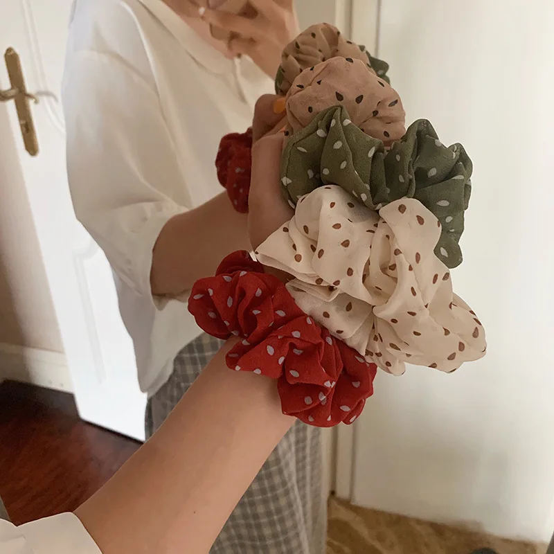 Ruoshui lazos para el pelo de lunares para mujer, cinta para el pelo de gasa para niña, accesorios para el cabello, diadema, adornos de Tiara (0)