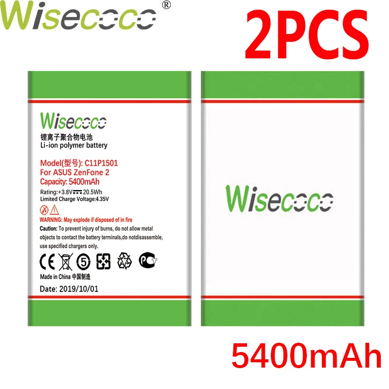 Аккумулятор WISECOCO для Asus Zenfone 2 Laser Zenfone2 ZE601KL Selfie ZE550KL ZE600KL ZD551KL шт. 5400