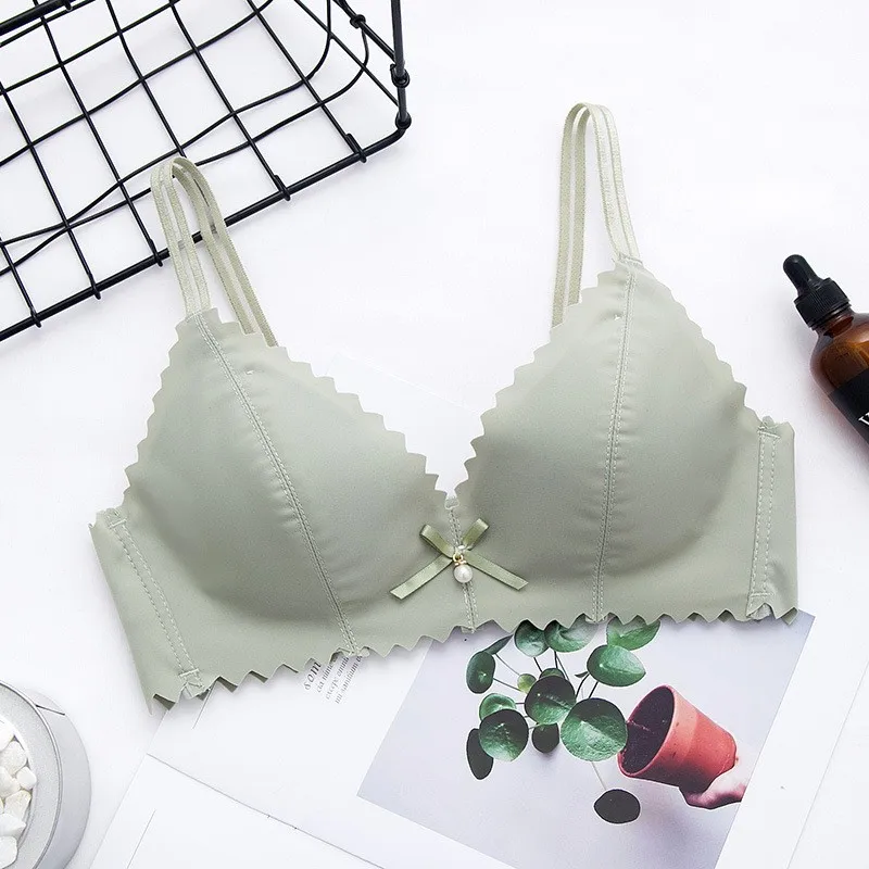 Бюстгальтер Бесшовный DERUILADY Женский пуш-ап однотонный удобный регулируемый без