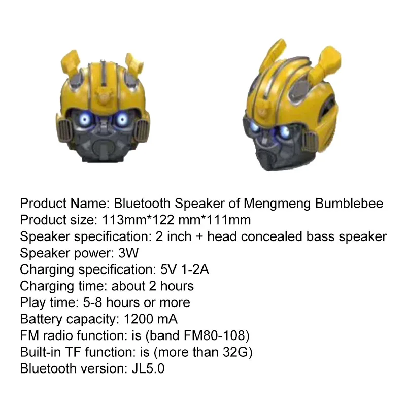 Bluetooth колонки Bumblebee transformers Новая креативная мультяшная Беспроводная мини карта